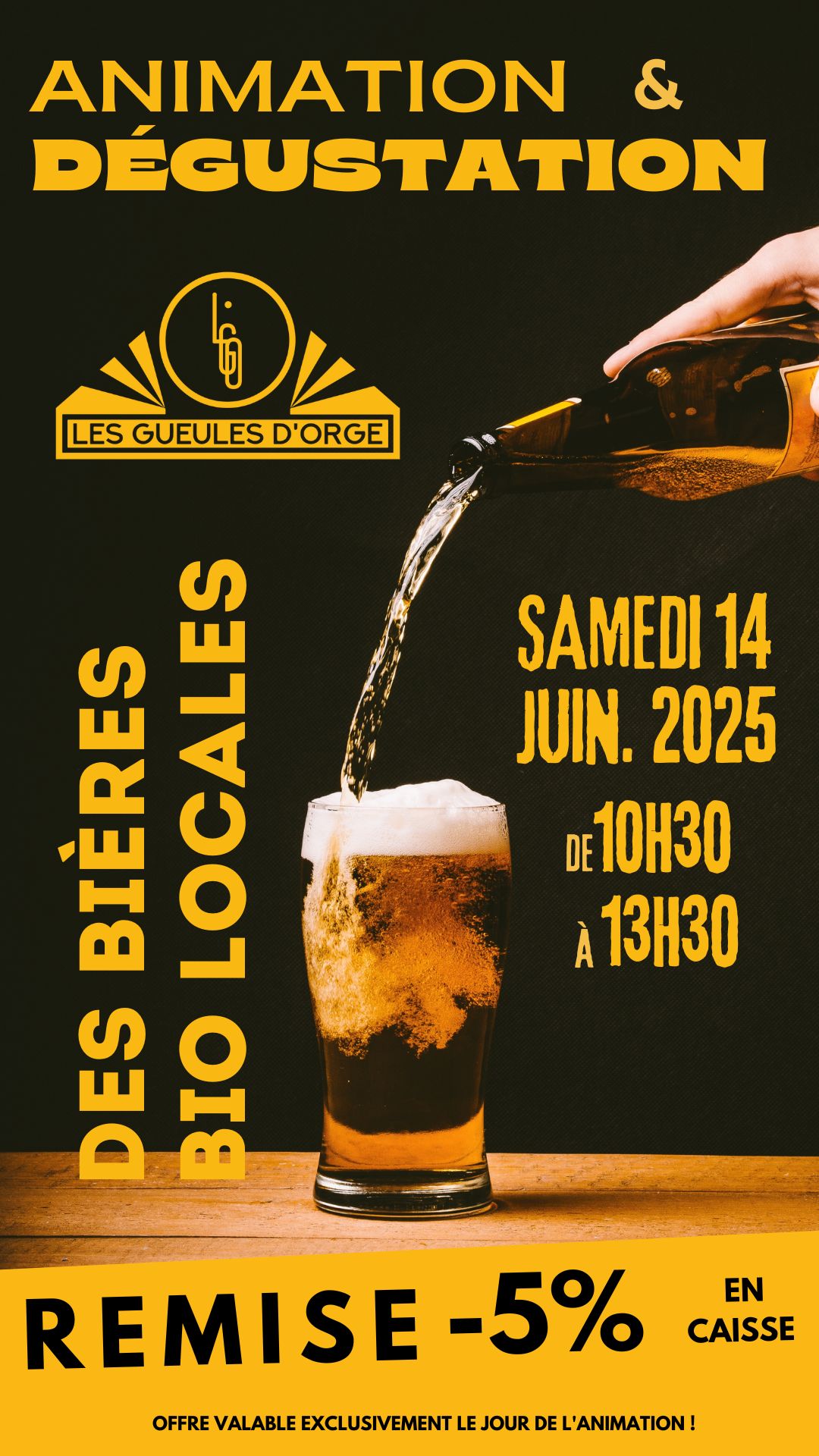 Animation & Dégustation de Bières Bio – Les Gueules d'Orge